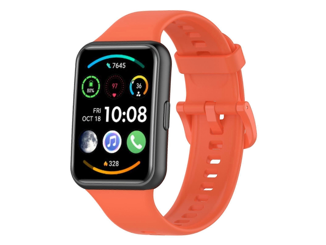 Pulseira De Silicone De Cor Sólida Com Sistema De Liberação Rápida Xdfind Para Huawei Watch Fit 2