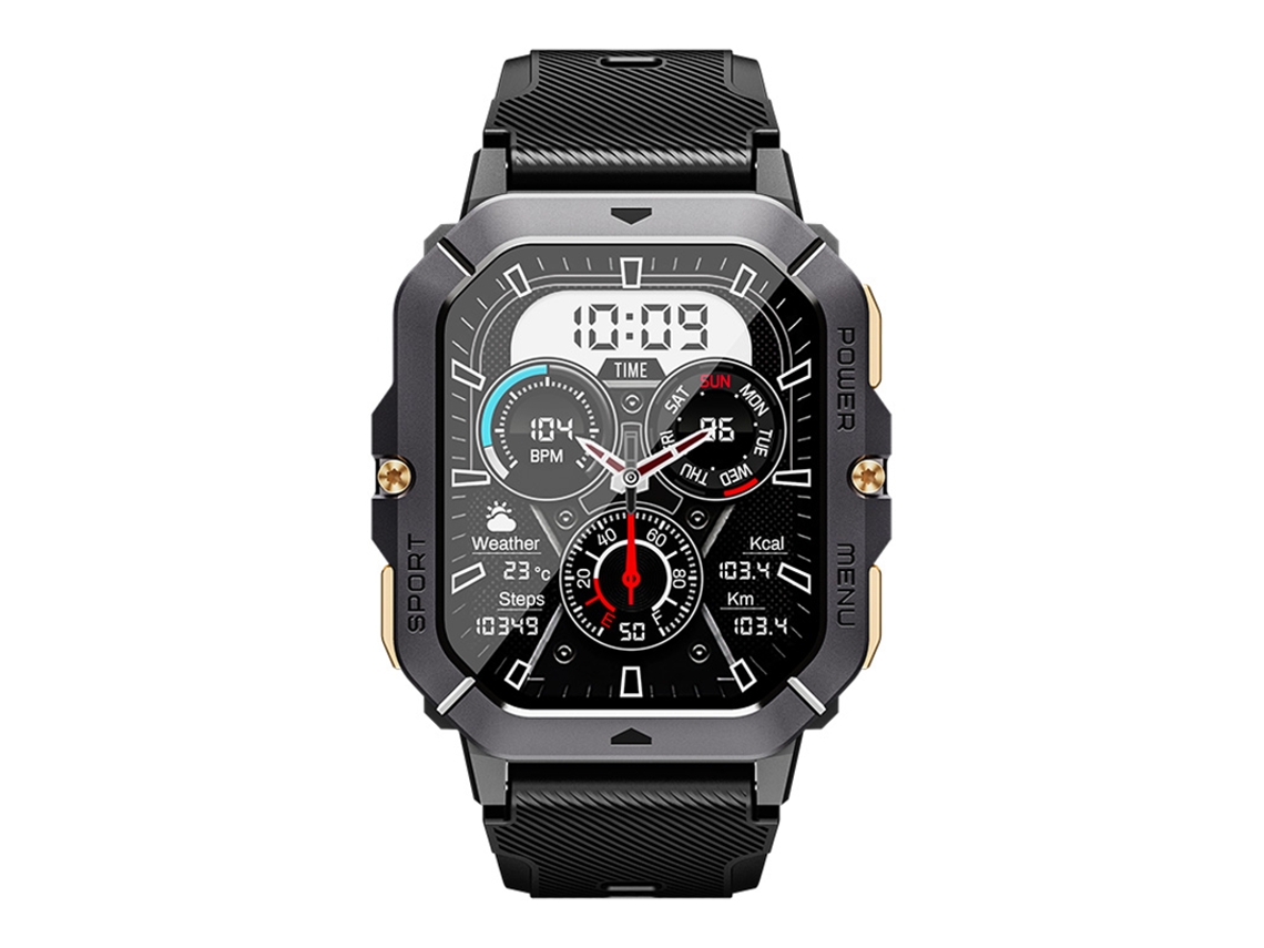 Smartwatch Ecrã 2.02'' Chamadas Bluetooth Bateria 410mah (preto)