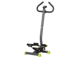 Stepper com Manivela,pedais Antiderrapantes e Monitor Lcd,aço e Abs,55x44x108 Cm,preto Cinza Verde BTFORUS