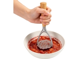 Amassador De Batatas - 23 Cm, Utensílio Cozinha Com Cabo Madeira,