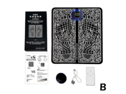 Massageador Elétrico Ems Para Os Pés, Placa Para Acupuntura E Massagem