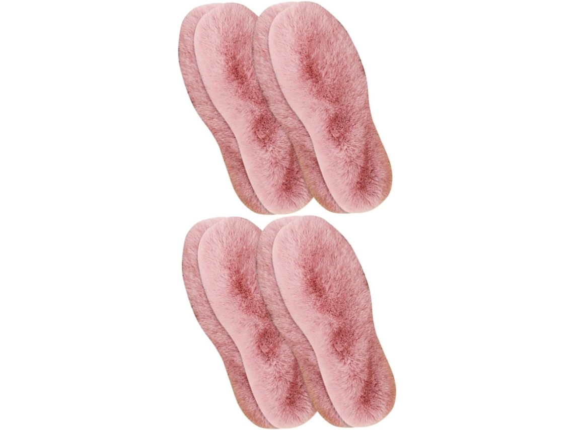 Pares De Palmilhas Pelúcia, Palmilhas Térmicas Para Pantufas, Palmilhas Quentes Para Sapatos, Forros Para Botas