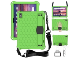 Capa Protetora Plana Com Design Em Favo De Mel Em Eva + Pc, Com Quatro Cantos Reforçados E Alça Integrada Para Lenovo Tab 4 10 Tb-x304f/n (preto + Pre