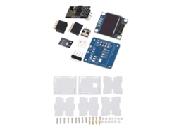 Kit Relógio Mini DIY com Display OLED, Case de Acrílico e Módulo WiFi DC5V