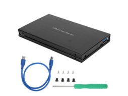 Caixa De Disco Rígido Sata Usb3.0 De 2,5 Polegadas, Enclosure De Unidade Externa Portátil, Preto