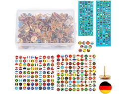 200-pins Com Bandeiras Nacionais, Pins De Mapa, Bandeira De País, Mapa Mundi, Para Murais, Mapas, Escritório