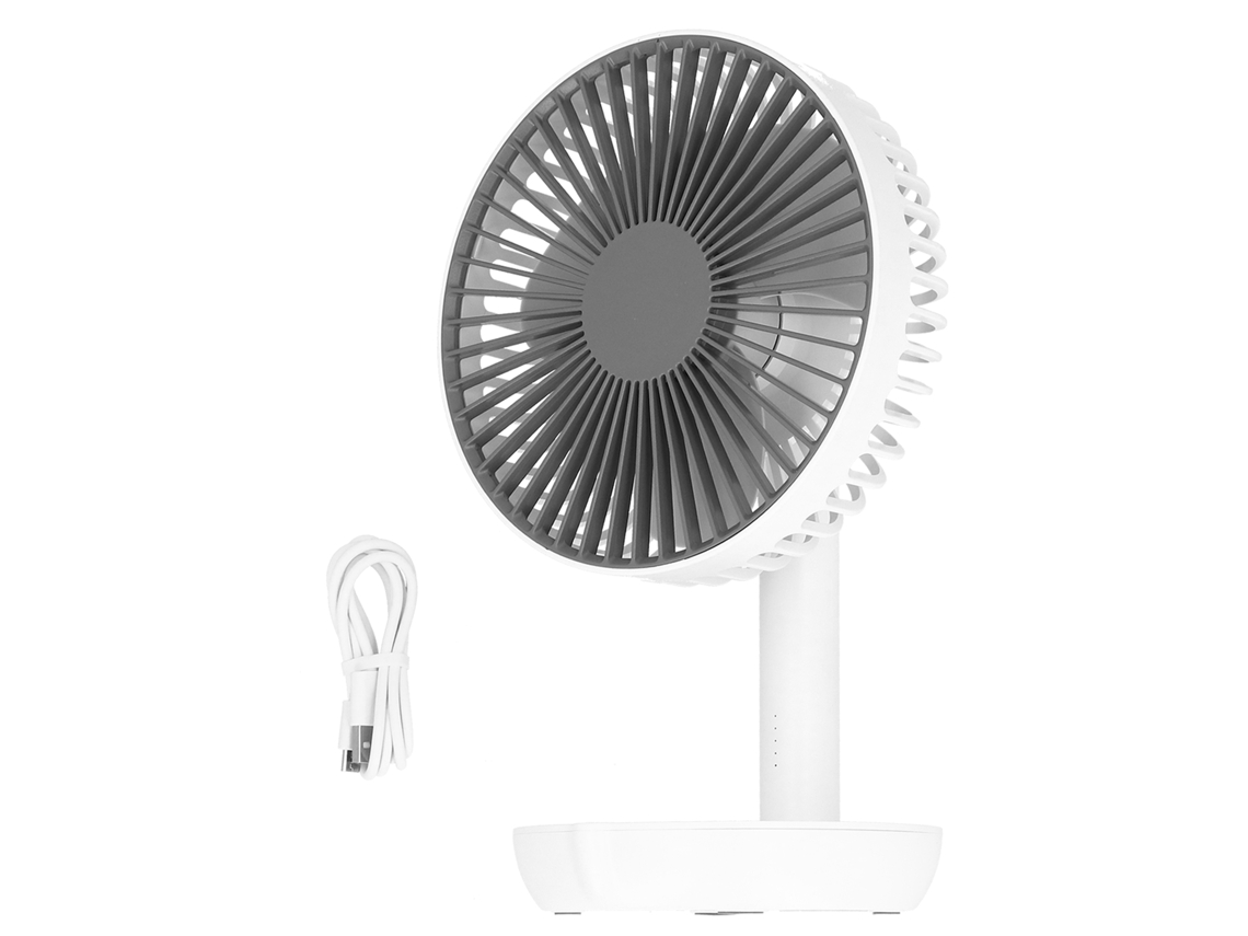 Ventilador de secretária oscilante, silencioso, USB, recarregável, para casa e escola LAXISCREED
