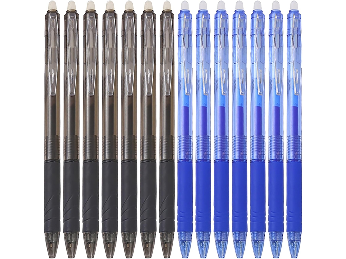 14 Canetas De Gel Retráteis E Apagáveis, Com Ponta Fina 0,5 Mm, 7