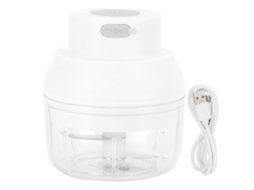 pique alho elétrico usb 100ml lâminas aço inoxidável mini triturador legumes cozinha branco S/MARCA