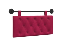 Conjunto 1 Cabeceira Moderna Vidaxl Vermelho Veludo (90 X 55 X 7 Cm)
