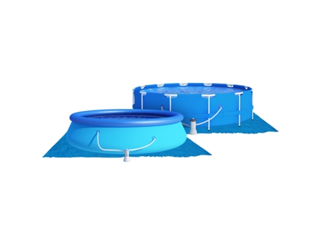 Lona Universal De Folha Metálica Para Piscina De Jardim 274 X 274 Cm Dm 502 Dmuchane