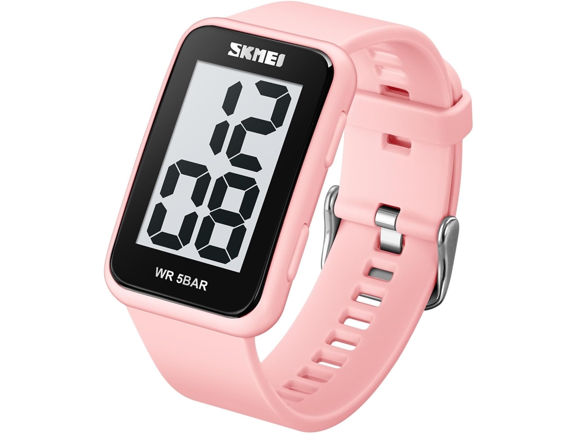 Lurelia Relógio Digital Feminino, Visor Digital, Led, Data/calendário, 245 Mm, 10mm, 20 Mm, Resina, Branco