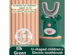 Escova De Dentes Elétrica Infantil Vip Smart 360 Graus Xaomi U, Automática, Ultrassônica, De Silicone, Com Estampa De Desenho Animado.