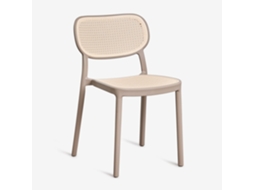 Pack de 4 Cadeiras de Jardim SKLUM em Polipropileno Omara Moka Brown