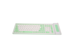 Teclado De Silicone Dobrável Sem Fio 2,4g Com 107 Teclas