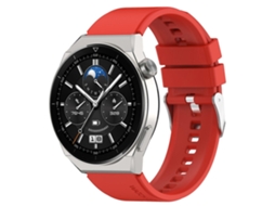 Pulseira De Silicone Com Fivela Prateada Para Huawei Watch Gt 42mm/46mm / Gt2 46mm Com Ponta Saliente De 22mm