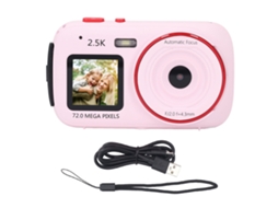 Câmera Digital 72mp 2.5k Tela Dual Zoom 16x Autofoco Anti-shake 750mah Para Viagens Selfie Rosa