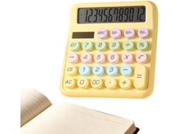 Calculadora Infantil Genérica Contador Solar De 12 Dígitos Com Botões Redondos E Charmosos