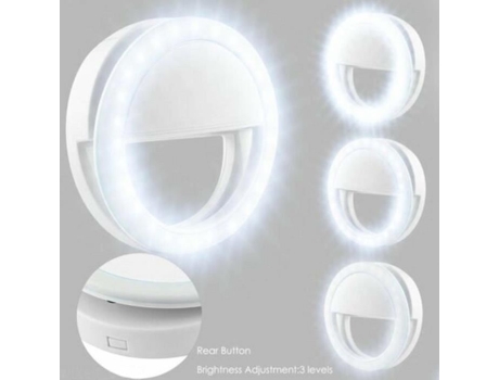 Suporte Luz Anel Led Selfie Intensidade Vshop Multicor