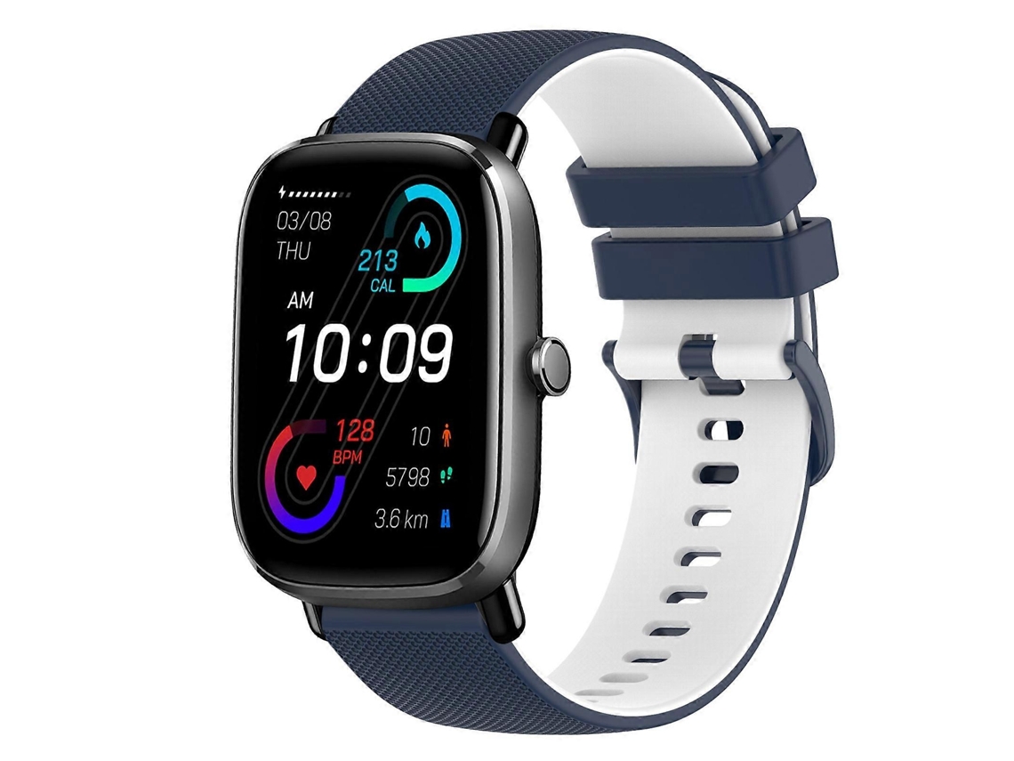 Pulseira De Silicone Quadriculada Bicolor De 20 Mm Para Amazfit Gts 2 Mini