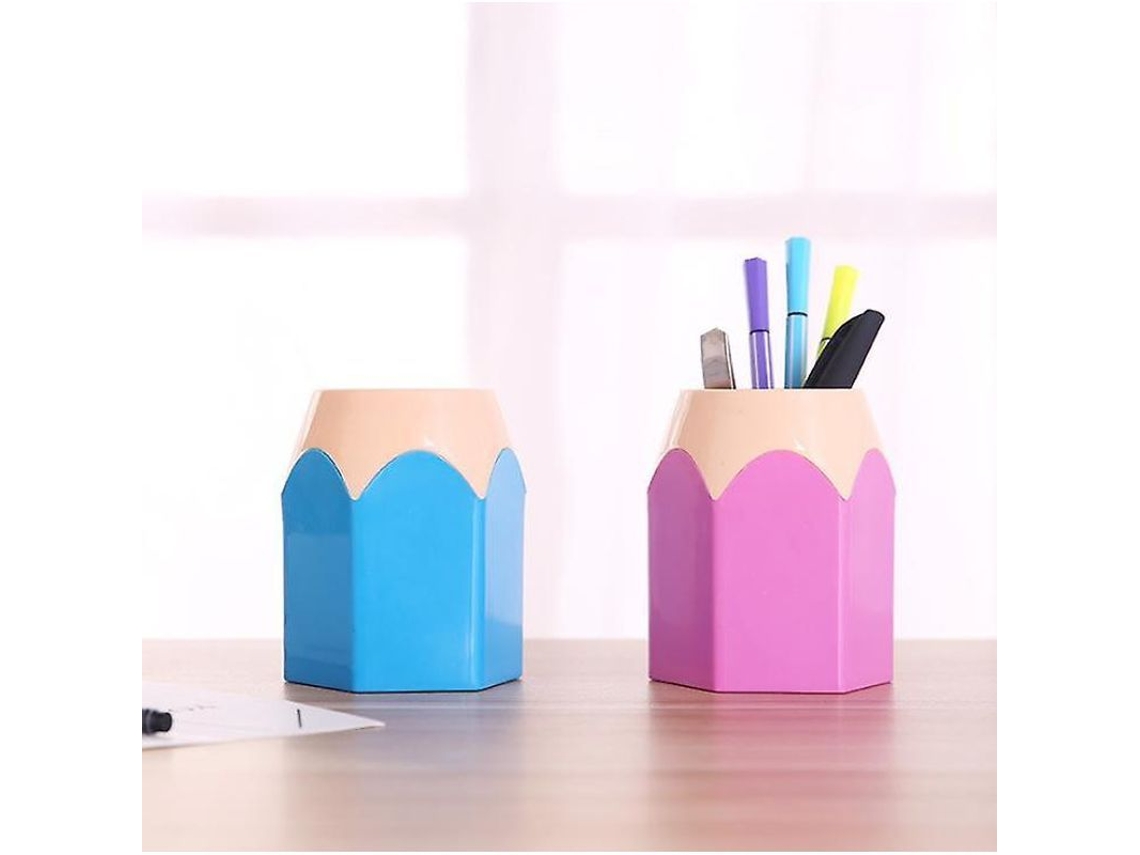2 Porta-lápis Em Forma De Lápis Estojo De Armazenamento Cute Para Mesa Com Design Detachable E Grande Capacidade