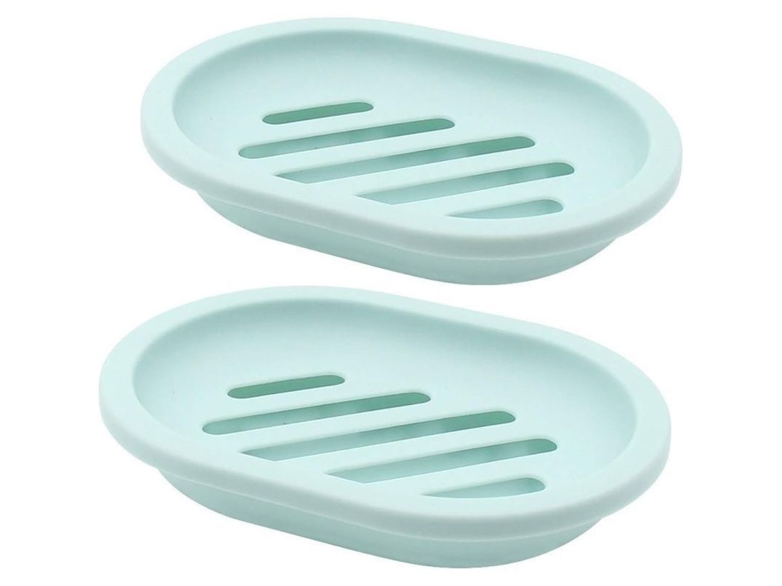 2026-2-pack Portavasos De Jabón Com Escape, Anti-umidade, Fácil Limpeza, Durável, Cor Verde