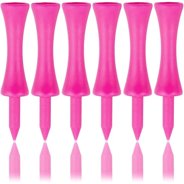 Pacote com 100 Tees de Golfe de Plástico Rosa de 57 Mm BRILVIBERA