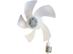 Luminária De Teto Com Ventilador Teto, Soquete E27 E Lâmpadas Led,