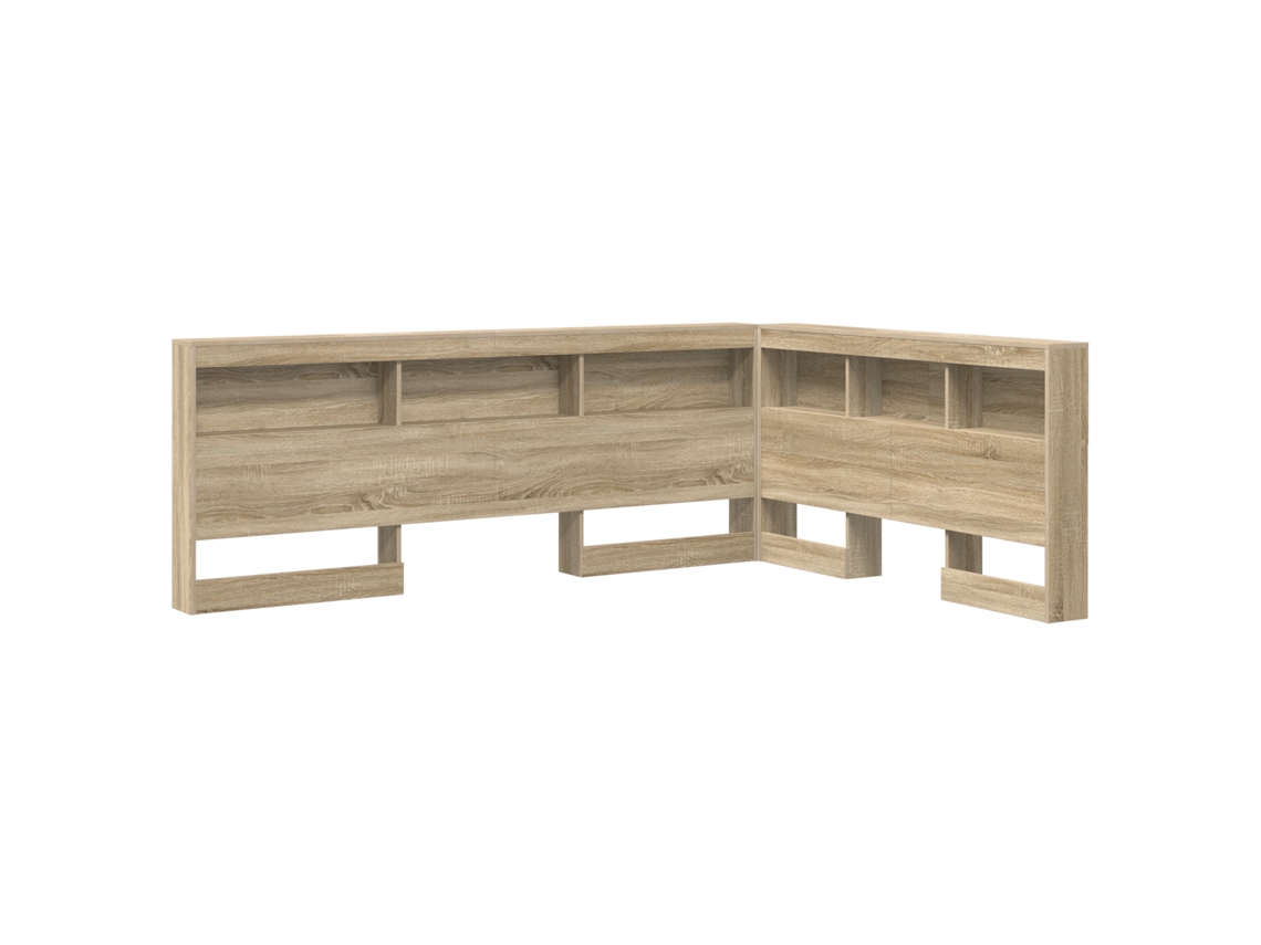Conjunto 1 Cabeceira De Armazenamento Vidaxl Castanho Madeira De Pinho Maciça (160 Cm)