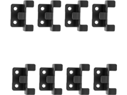 Conjunto De 8 Ganchos Para Azulejos De Cerâmica, Em Ferro Preto, Para Fixação Na Parede.