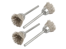 Escova de Nylon Abrasiva com Haste 3 Mm e Copo 10 Diâmetro para Lixar Polir 4 Peças CHABERLU