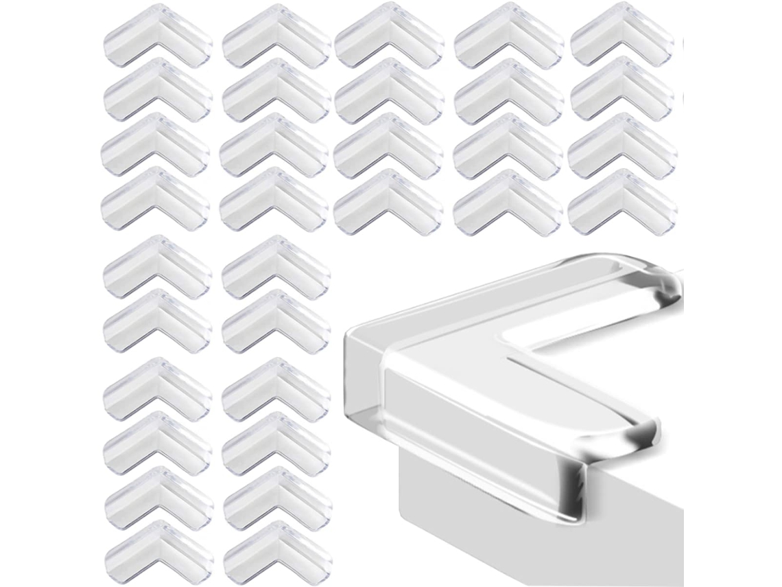 Protetores de Cantos ZRUXE 32 peças, transparentes, PVC
