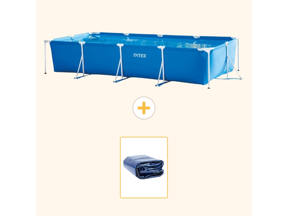 Intex Piscina Com Estrutura Retangular - 450x220x84 Cm - 2-peças S21257