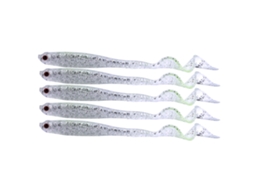 Isca de Pesca Soft Prata 13cm 5pcs