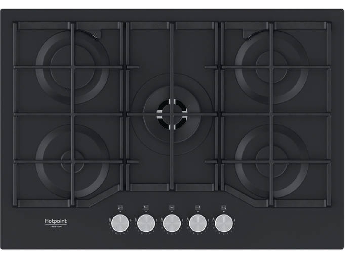 Placa HOTPOINT HAGS 72F BK (Outlet Grade A - Gás Natural - 73 cm - Preto)