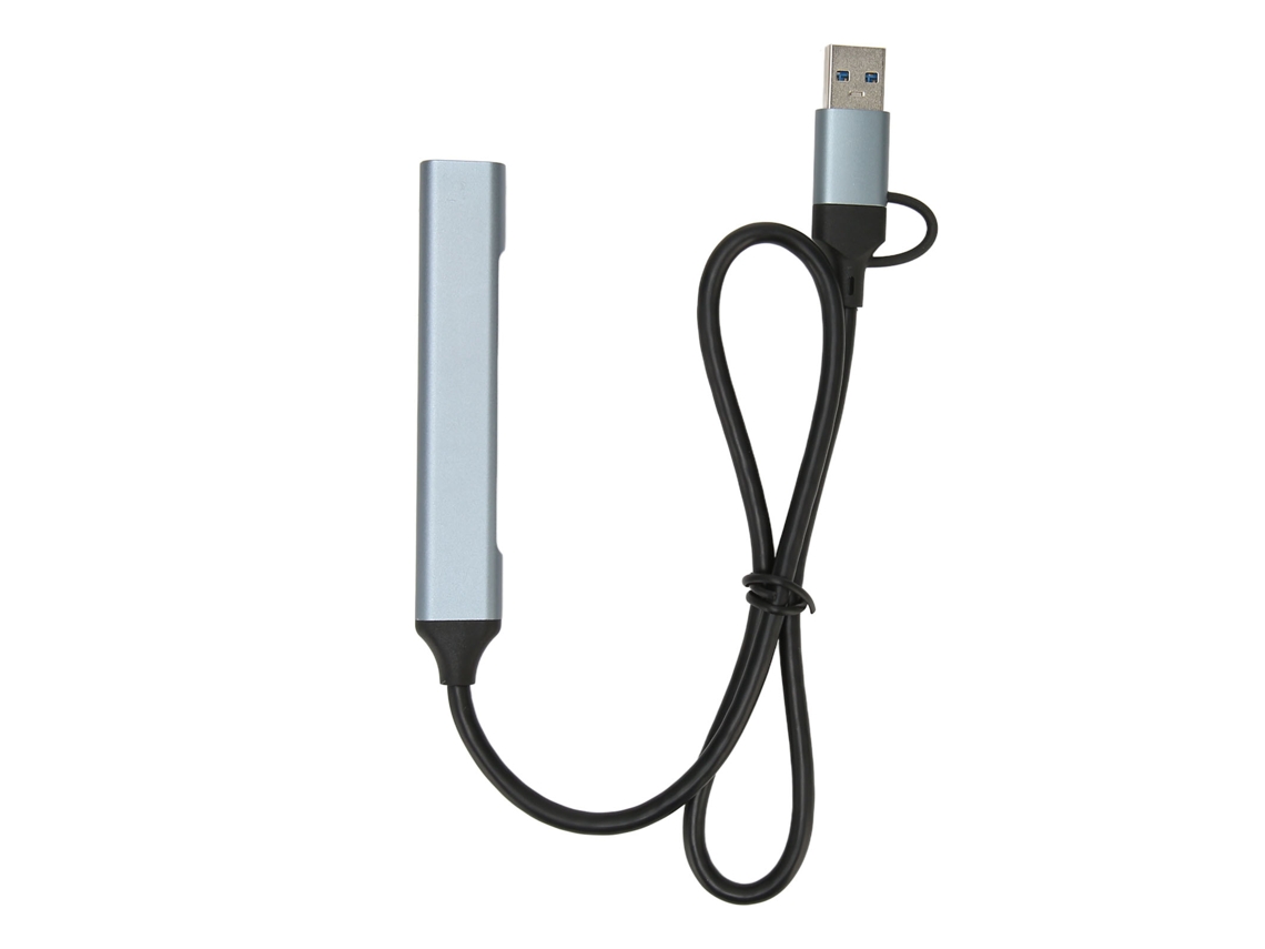 Hub Tipo C, 4 Portas, Liga De Alumínio, Plug And Play, 19,7 Polegadas, Cabo Longo, Usb 3.0, Estação De Encaixe Para Desktop Brilvibera