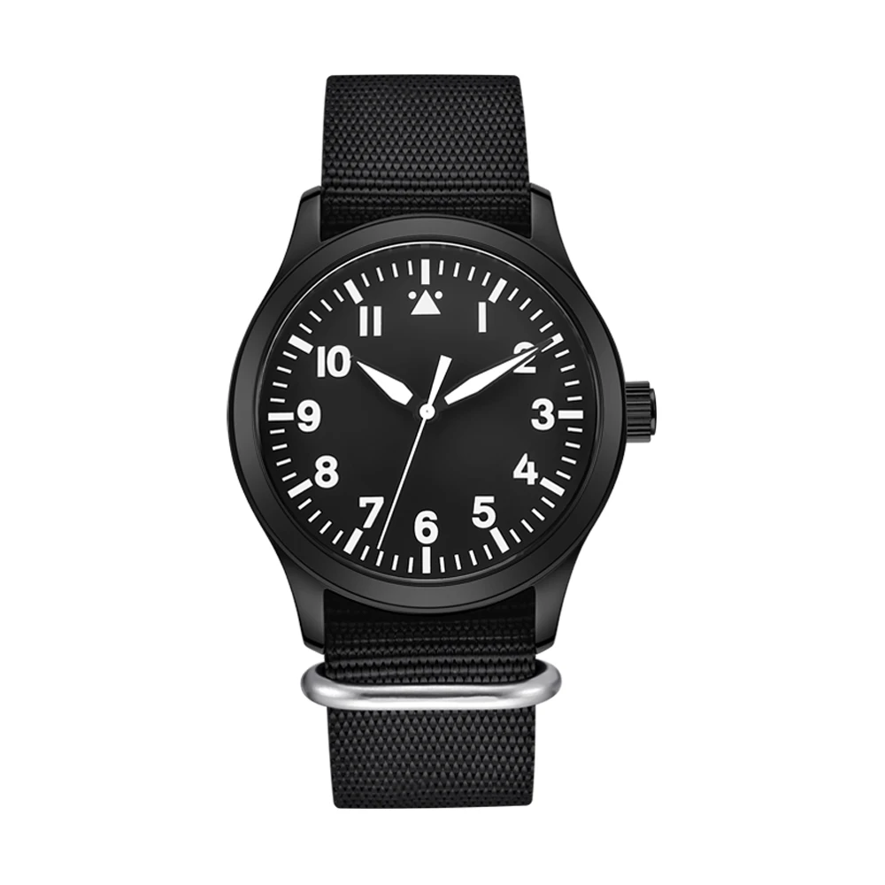 Relógio Masculino Automático Mecânico De 42 Mm (preto), Com Pulseira De Couro E Cristal De Safira.
