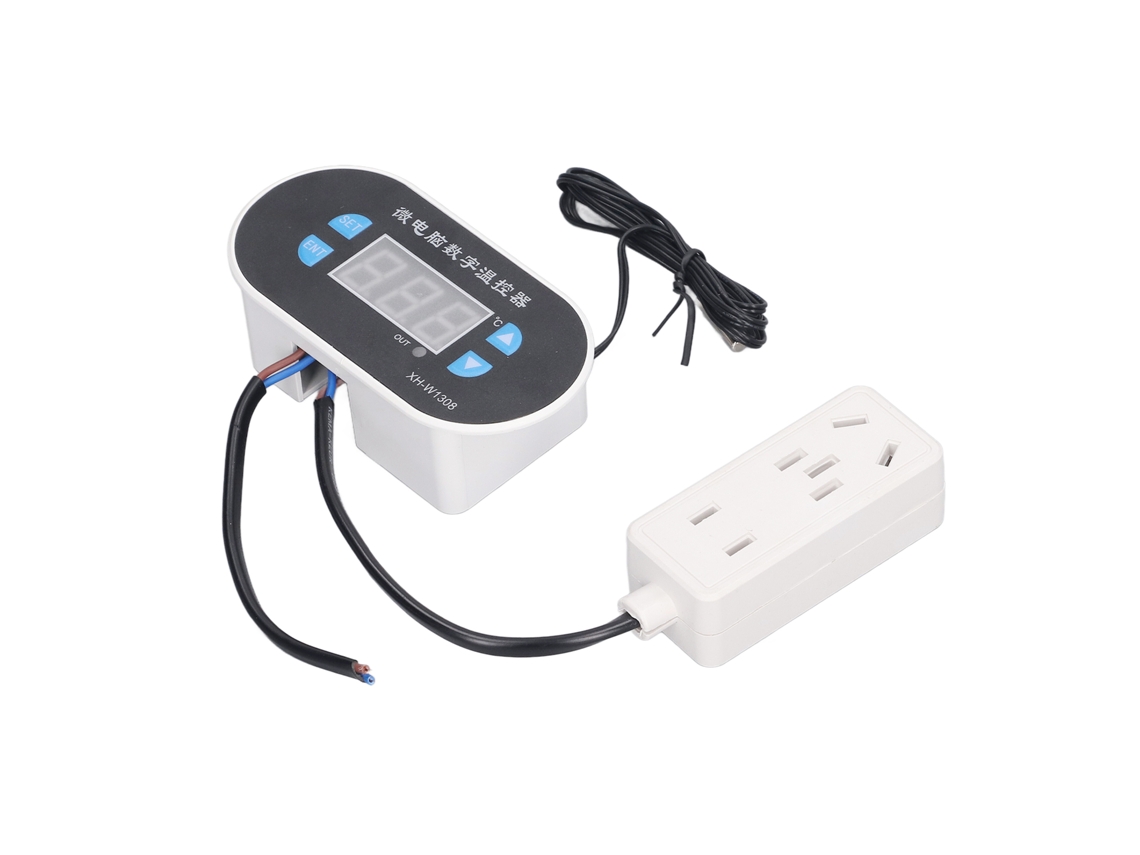 Controlador De Temperatura Digital Led Termostato De Aquecimento E Resfriamento Com Sonda Impermeável 110‑220v
