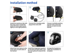 Fone De Ouvido Para Capacete De Motocicleta M01 Bluetooth 5.0vayotoy