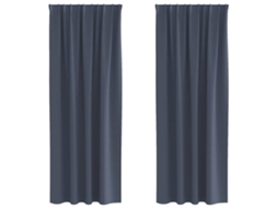 Maison Exclusive - Cortinas Blackout Com Argolas 2 Pcs Antracite 260 X 140 Cm