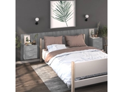 Vidaxl Mesas De Cabeceira Montagem Na Parede 2 Pcs Cinzento Sonoma