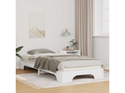 Vidaxl Estrutura Da Cama Branco 80 X 210 Cm Madeira De Pinheiro Sólida