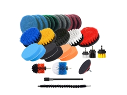 Kit De 31 Escovas Para Furadeira Elétrica Com Escovilhos, Esponjas E Extensão, Limpeza Multiuso Para Azulejos, Cozinha, Banheiro E Automóvel