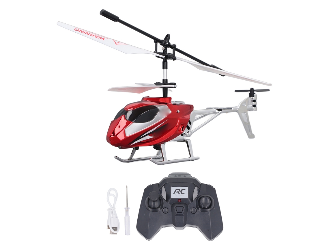 Primerox helicóptero de Controle Remoto 3.5 Canais 2.4ghz com Luz Realista e Hover Vermelho