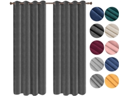 Cortina Blackout Térmica, Privacidade, Lavável, 140 X 225 Cm, Verde-escuro Bege Cinza Preto