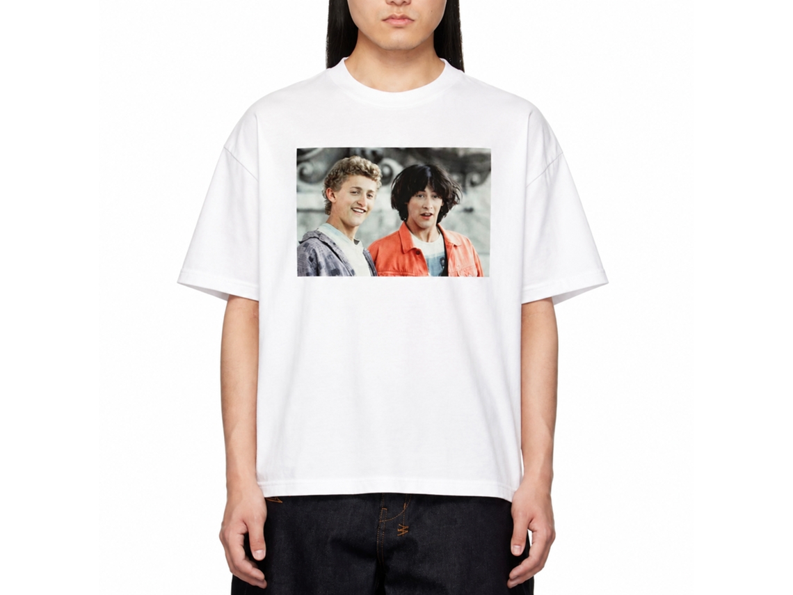 Rockinstone Bill And Ted The Dudes White Adult T-shirt Size:l