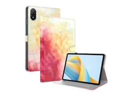 Capa De Couro Dobrável Para Tablet Honor Pad V8 Pro Com Estampa Aquarela