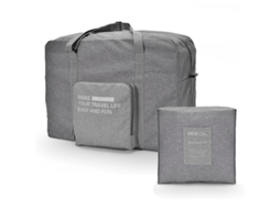 Bolsa de viagem dobrável YWP para garrafa de água, capacidade de armazenamento portátil, cinza