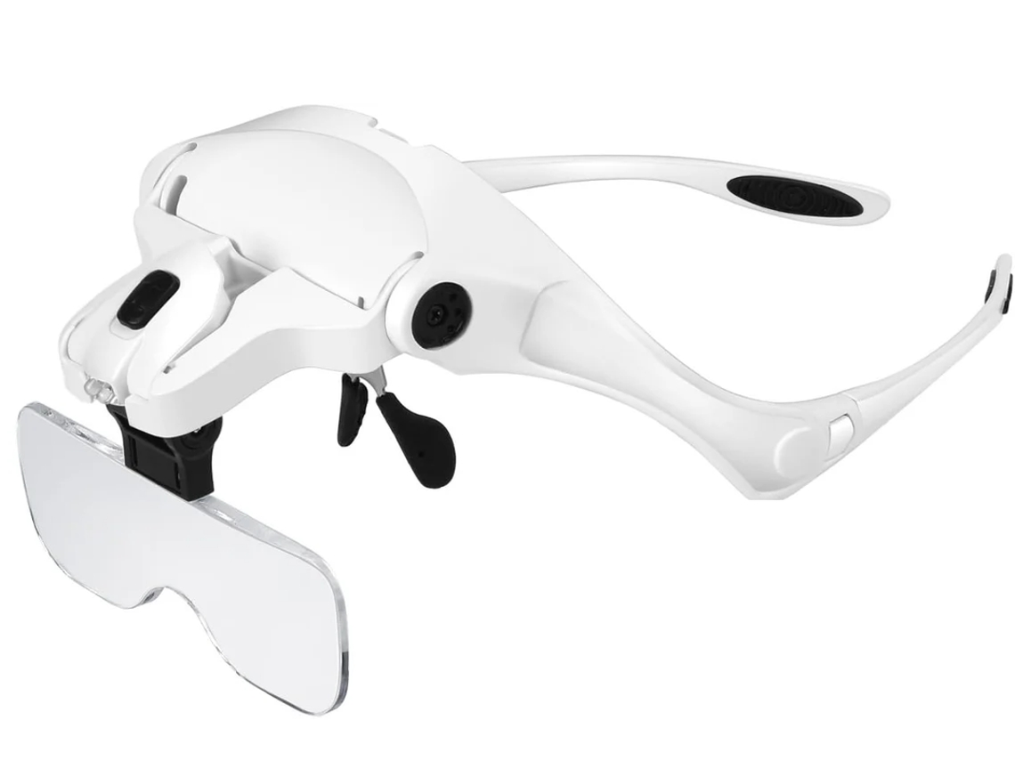 Lupa De Cabea Com Luz Led E 5 Lentes Intercambiveis Para Joalheiros E Relgios | Orysin
