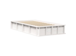 Conjunto 1 Estrutura Da Cama Vidaxl Branco Madeira De Pinho Maciça (90 X 200 Cm)